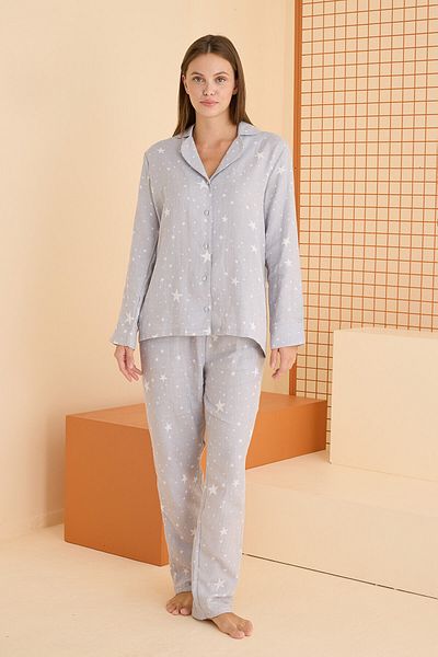 NBB Starry Long Sleeve 100% Cotton Women's Pajamas Set
