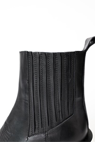 5in1Canpolat Μαύρες Κεντημένες Μπότες Western 123303