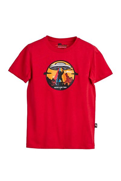 Bad Bear Spice Red Printed Kids T-Shirt