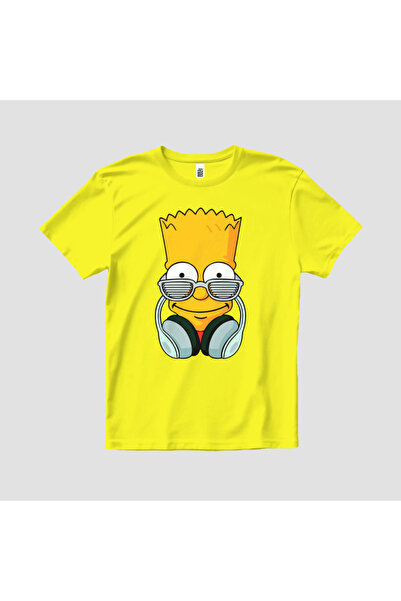 Built By Crazy Bart Simpson slušalice unisex za decu T-shirt
