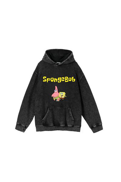 Touz Moda Φούτερ Sponge Bob Vintage με κουκούλα που πλένεται