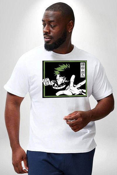Angemiel تي شيرت My Hero Academia Dabi Anime منقوش - أبيض، مقاس كبير، أساسي للجنسين