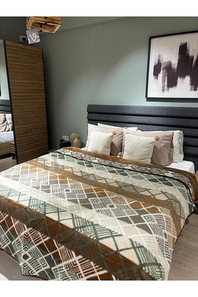 Sesli Softy Series Acrylic Soft Thick King Size Blanket 200X220 Size 500Gr / M2 Weight