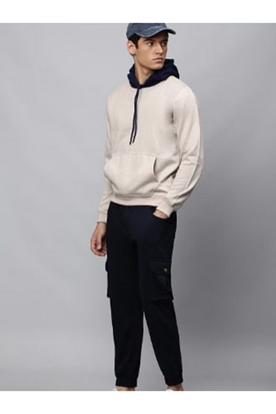 Dennis Lingo By Styli Color Block Hoodie with Front Pocket