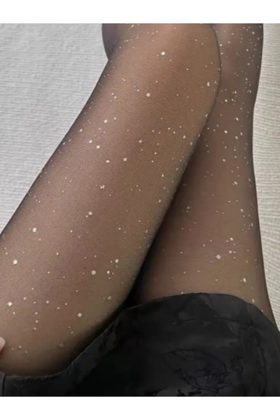 FNDBALE DANS ÇORABI  PARILTILI İNCE DANS ÇORABI ABİYE ÇORAP