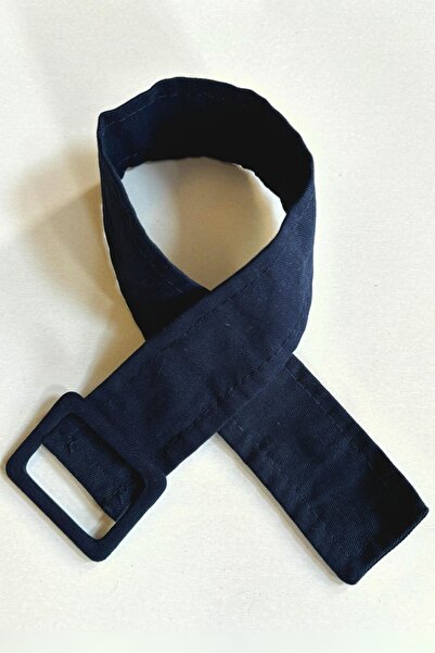 PASTELASTORE Lacivert Tokalı Pamuk Gabardin Kol Kemeri (SADECE KEMERDİR)