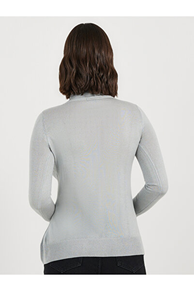 Styli Slim Fit Regular Length Turtle Neck Cable Knit Sweater