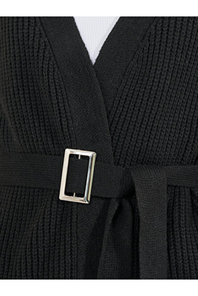 Styli Regular Fit Longline Belted Knit Cardigan