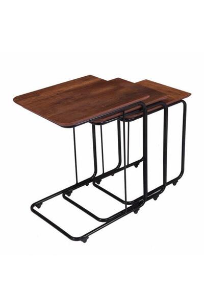 Genel Markalar C Zigon Sehpa 3'Lü Takım Mdf Ceviz