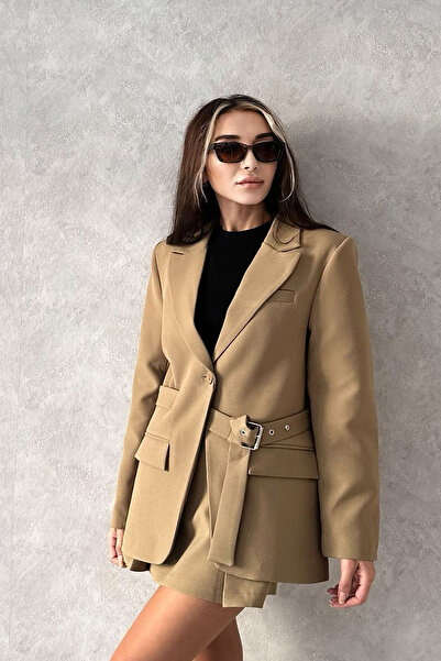 Modamesta Drew Premium Kemer Detaylı Tasarım Ceket