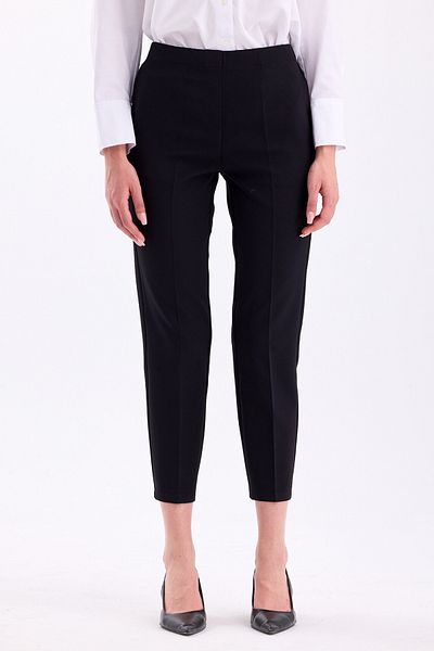PASTELASTORE High Waist Ankle Length Women's Trousers - Back Elastic, Comfortable Fabric 2344