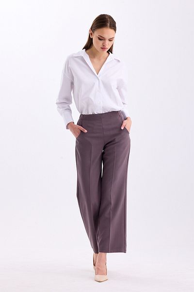 PASTELASTORE High Waist and Elastic Back Wide Leg Women's Palazzo Trousers - 2345