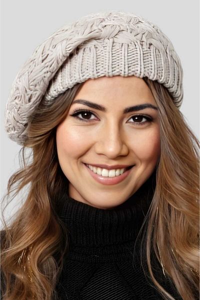 Uniquetrenders Women's Knitted Knitwear Painter Beret