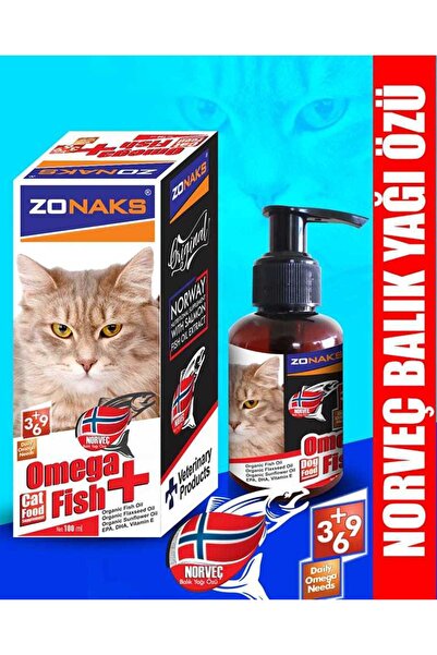 Zonaks Yetkili Satıcı - Zonaks Norveç Kedi Balık Yağı Omega Fish 100 ml