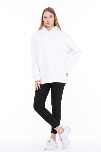 PASTELASTORE Cotton Hooded 3 Thread Ribbed Thick Oversize Sweatshirt