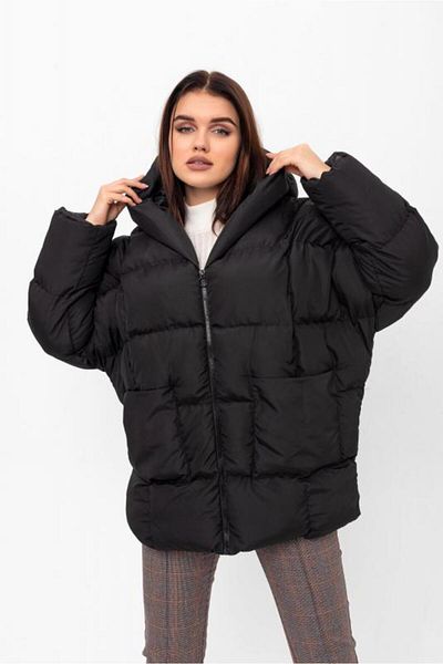 PASTELASTORE Palton puffer oversize pentru femei, cu glugă, cu buzunare 2107