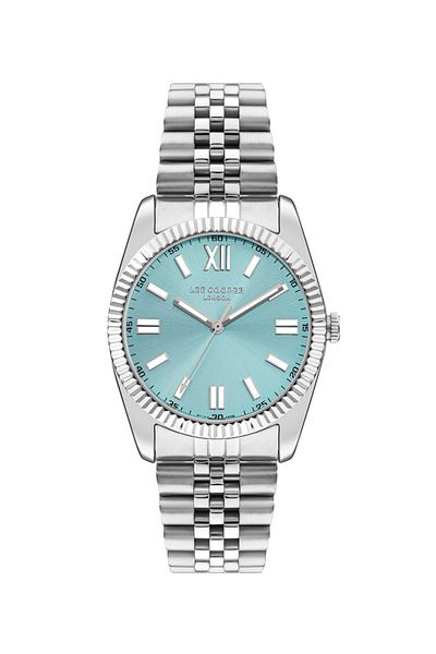 Lee Cooper Original Lee Cooper Turquoise Dial Steel Cord Women's Wristwatch