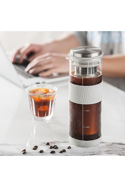Choice Leeseph Portable Cold Brew Iced Coffee Maker Tea Infuser - 800ml Cold Brew Coffee Kettle Brewing ...