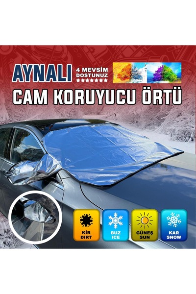 BARCAR Buzlanmaya Karşı Etkili Aynalı Cam Koruyucu Örtü