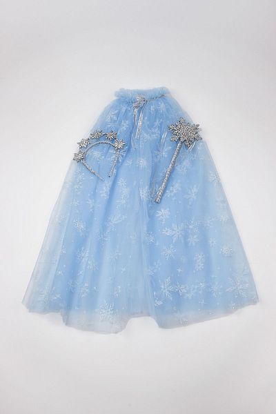 DUCA Elsa Cloak Crown and Scepter / for 3-10 Years Old