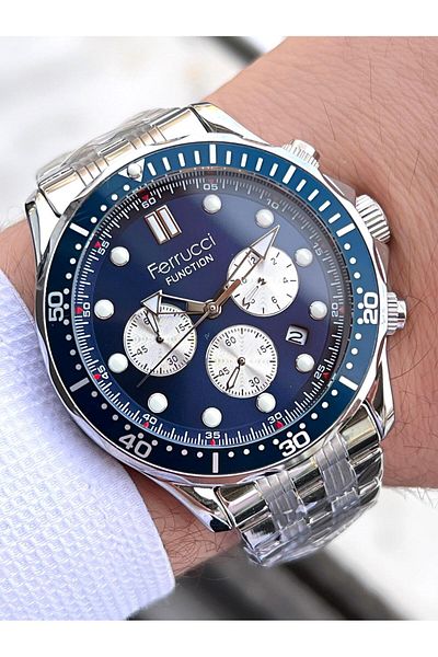Ferrucci Steel Cord Inner Functions Active 30 Mt Water Resistant Men's Wrist Watch Bmf.14042.2