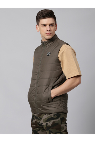 Dennis Lingo By Styli Regular Fit Gillet Jacket with Badge Detail