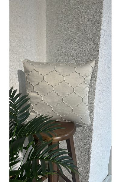 Decamor home Husă de pernă pentru camera de zi cu model gri deschis - 1