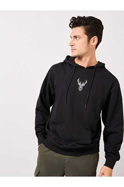 Styli Minimal HD Print Fleece Relaxed Fit Hoodie