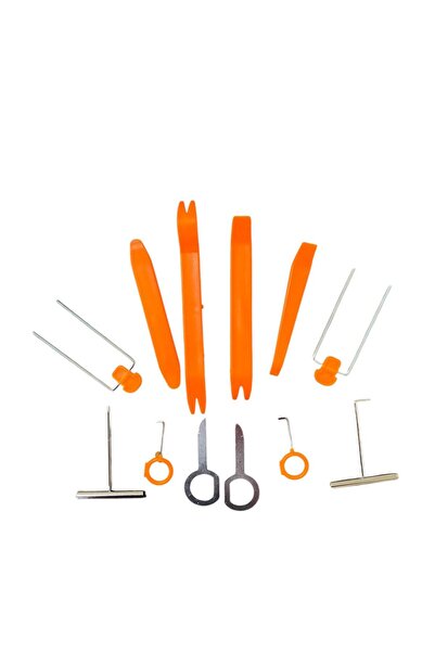 Arcars Oto Döşeme Teyp Trim Sökme Aparatı 12 Parça Radyo Kapı Ototeyp