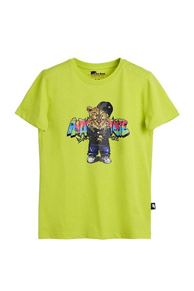 Bad Bear تي شيرت للأطفال مطبوع باللون الأخضر من Youze