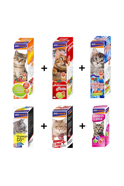 Yetkili Satıcı - Zonaks Yavru Kedi Malt ve Vitamin Seti