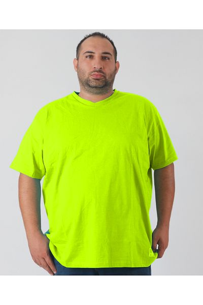 rood Μπλουζάκι Unisex Plus Size V-Neck