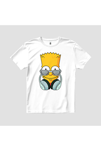 Built By Crazy Tricou unisex pentru copii Bart Simpsons Headphone