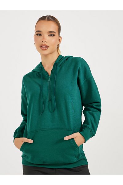 Styli Regular Fit Regular Length Half Zip Hoodie