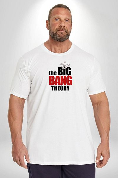 Angemiel تي شيرت The Big Bang Theory مقاس كبير باللون الأبيض للرجال والجنسين
