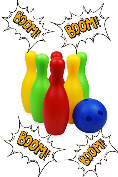 MAROKEN Bowling Seti Mini Erkek Kız Çocuk Oyun Takımı 6 Labut 1 Top Ev Bahçe ...