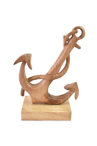 Genel Markalar Çapa Şeklinde Ahşap Dekoratif Obje