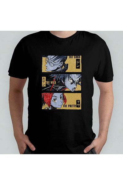 Pixxa Μπλουζάκι Samurai Champloo Crew Neck 100% βαμβακερό - Μοντέλο 1