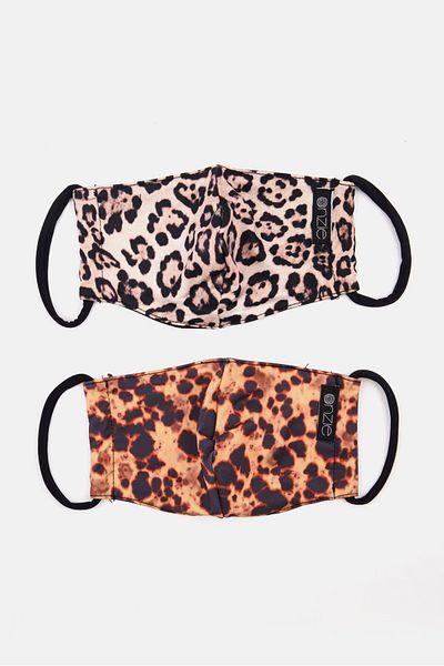Onzie 2 Pieces Leopard Face Masks 28 L x 11 H cm, Multicolor