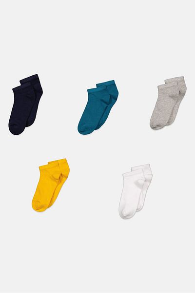 Tahari Toddlers Boy 5 Pair Ankle Socks, White
