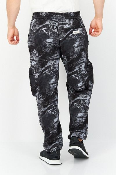 Tribe of 6 Men Drawstring Side Zip Pocket Jogger Pants, Black Combo