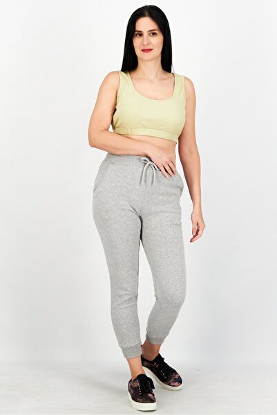 NA-KD Women Scoop Neck Sleeveless Textured singlet Cropped Top, Khaki