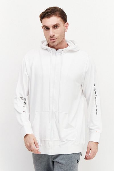 Tribe of 6 Men Sportswear Fit Football Sweatshirt, White