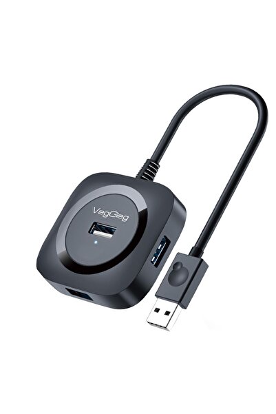 Veggieg 4 Portlu Usb 2.0 Çoklayıcı Hub Siyah