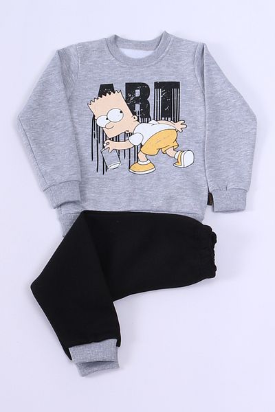 HÇM Boy's 3 Thread Tracksuit Set - Character Printed E7