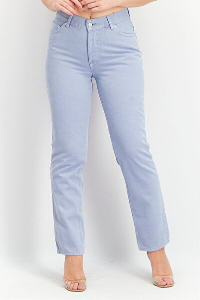 Asos Design Women Regular Fit Textured Non-Stretchable Jeans, Light Blue