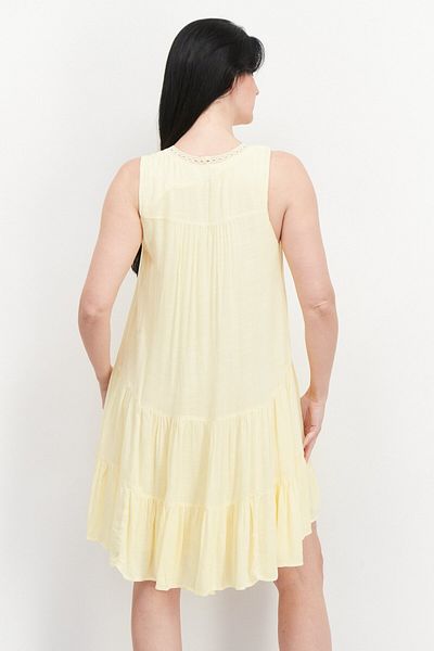 Gentle Fawn Women Embroidered Midi Dress, Yellow