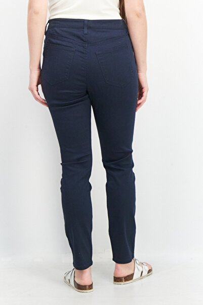 Market And Spruce Women Olivia Skinny Fit High Rise Plain Pants, Navy
