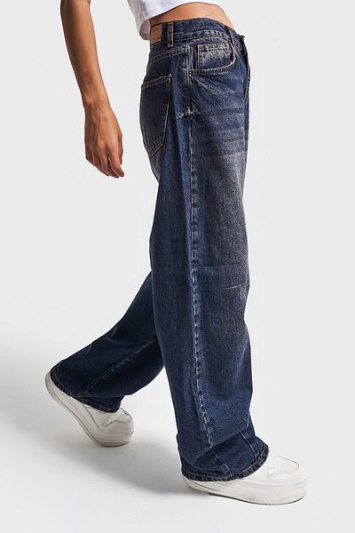 its basic Pantaloni din denim pentru femei T.Jeans Color 2w410 Baggy Fit - 100% bumbac