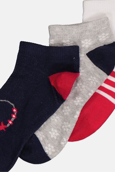 Bebe Kids Girl 3 Pair Knitted Ankle Socks, White
